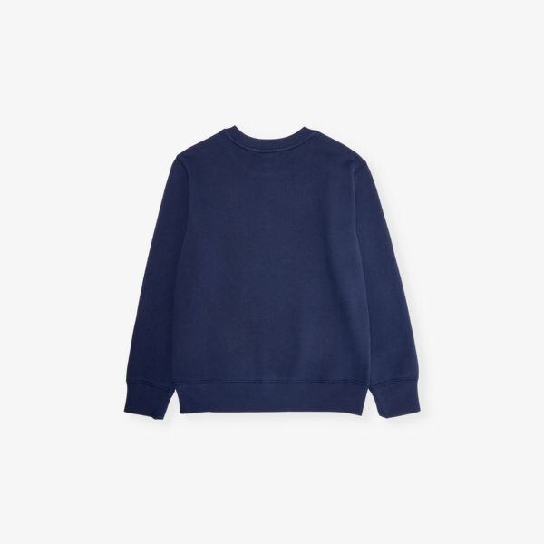 Свитшот из хлопкового трикотажа с вышитым логотипом для мальчиков Polo Ralph Lauren, синий — фото 3