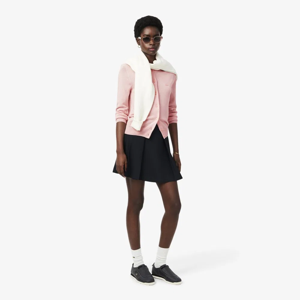 Кардиган Lacoste Лёгкий Хлопковый, Светло-розовый — фото 4