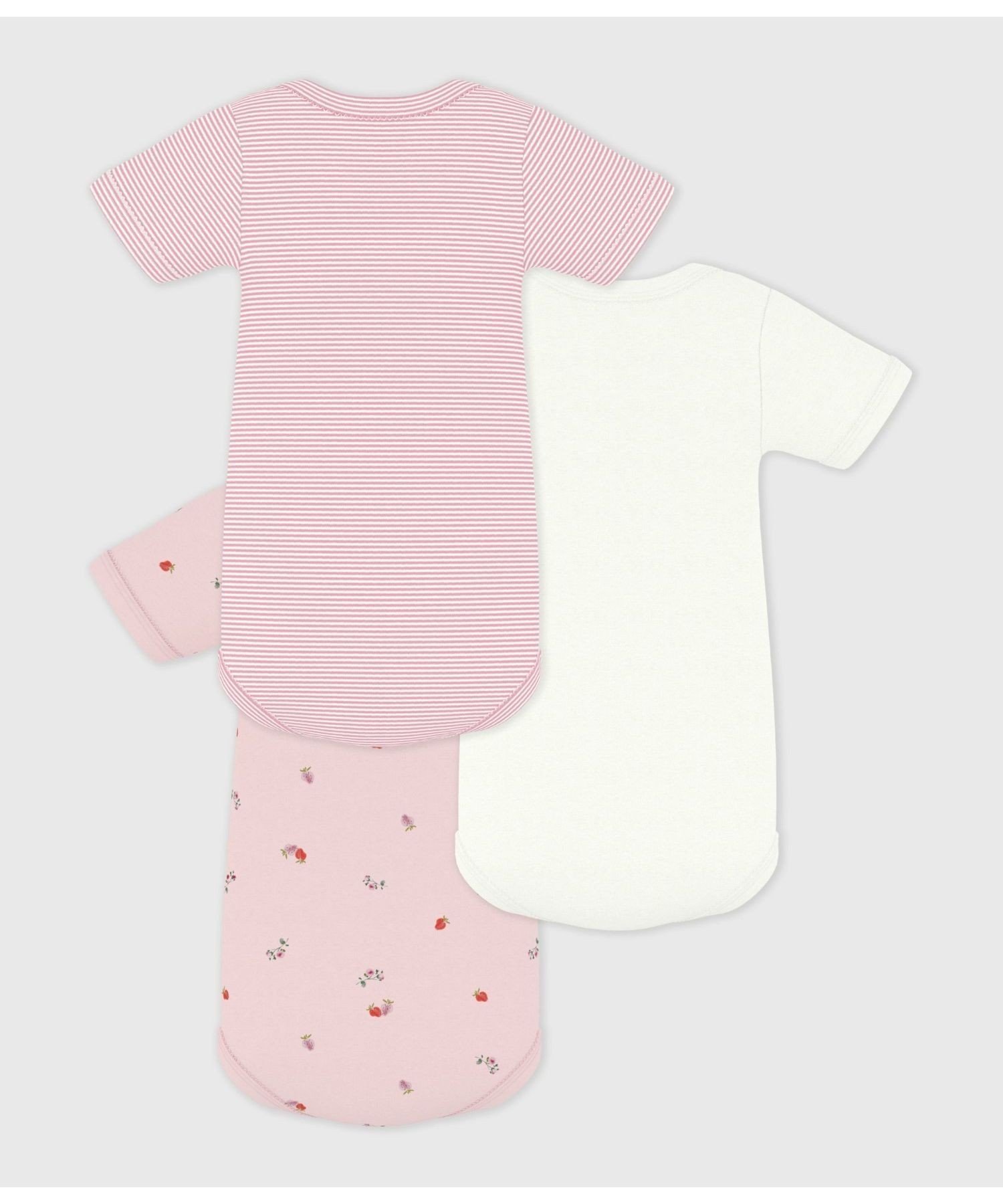 Боди с короткими рукавами и принтом (комплект из 3 штук) PETIT BATEAU, Multicolor 1 — фото 2