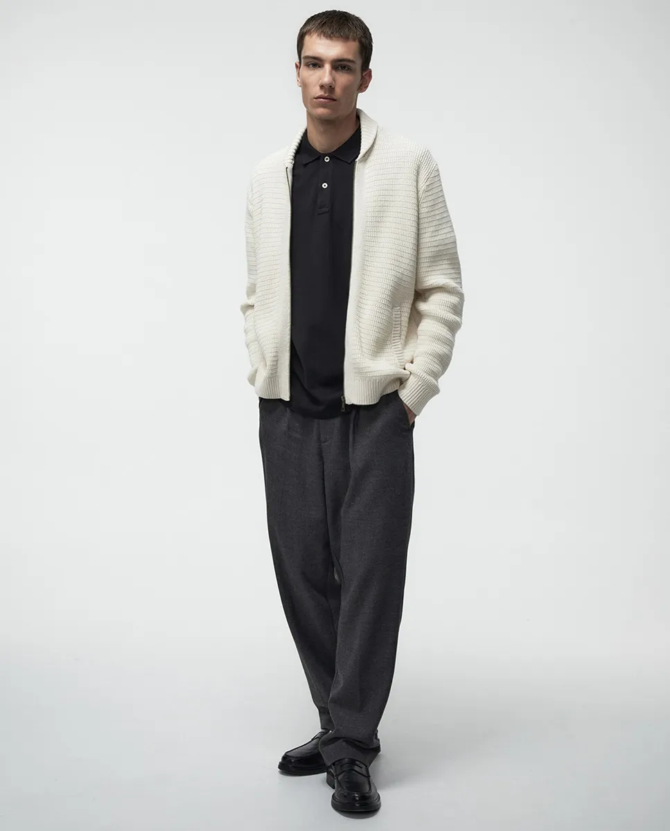 

Куртка с застежкой на молнию и структурой Sfera, светло-бежевый