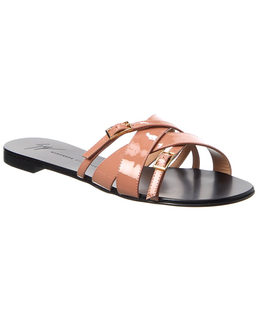 Giuseppe Zanotti Roll Patent Sandal, розовый