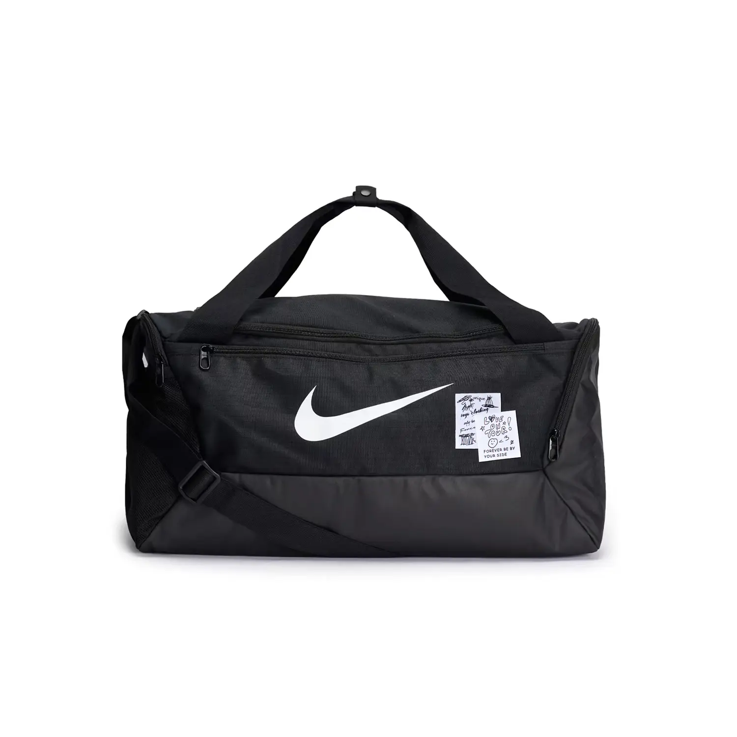 

Nike Большая спортивная сумка из ткани унисекс черная, White Tag