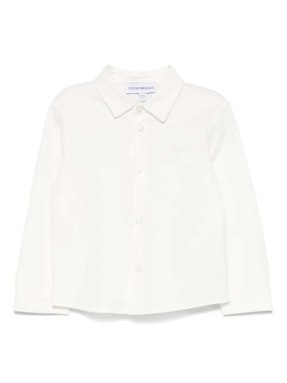 

Рубашка из ткани пике Emporio Armani Kids, белый