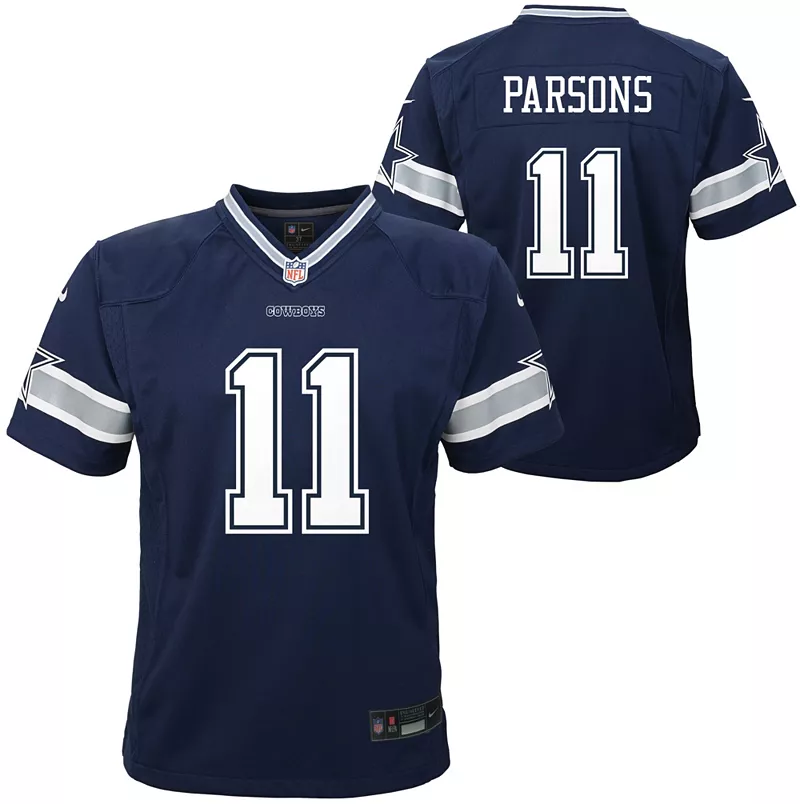 

Nike Youth Dallas Cowboys Мика Парсонс # 11 Темно-синяя игровая майка