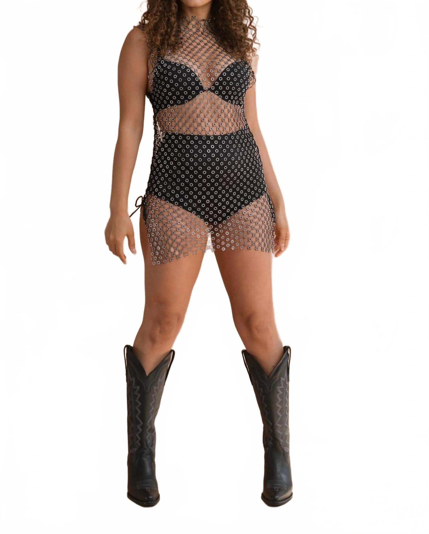 

Накидка со стразами Sea Sparkle черного цвета Cotton Candy