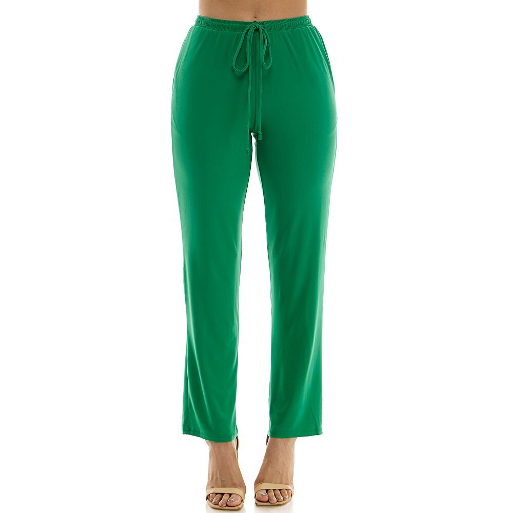 

Женские классические брюки с завязками Nina Leonard, цвет Bright Green