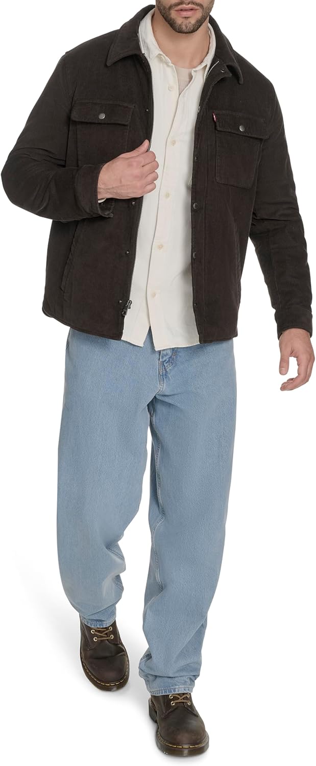 Мужская вельветовая куртка-рубашка Levi's, Chocolate Brown Filled — фото 2