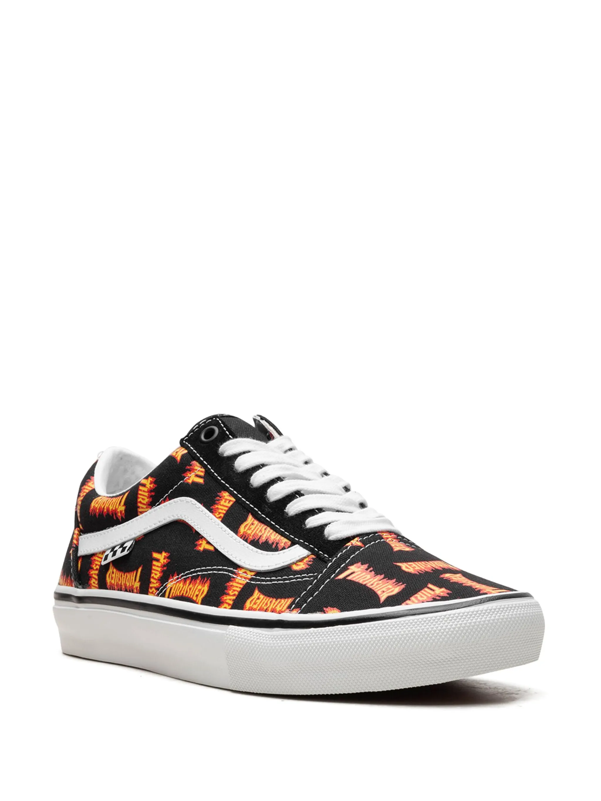 Кеды Old Skool Thrasher All Over Flame Logo из коллаборации с Thrasher Vans, черный — фото 2