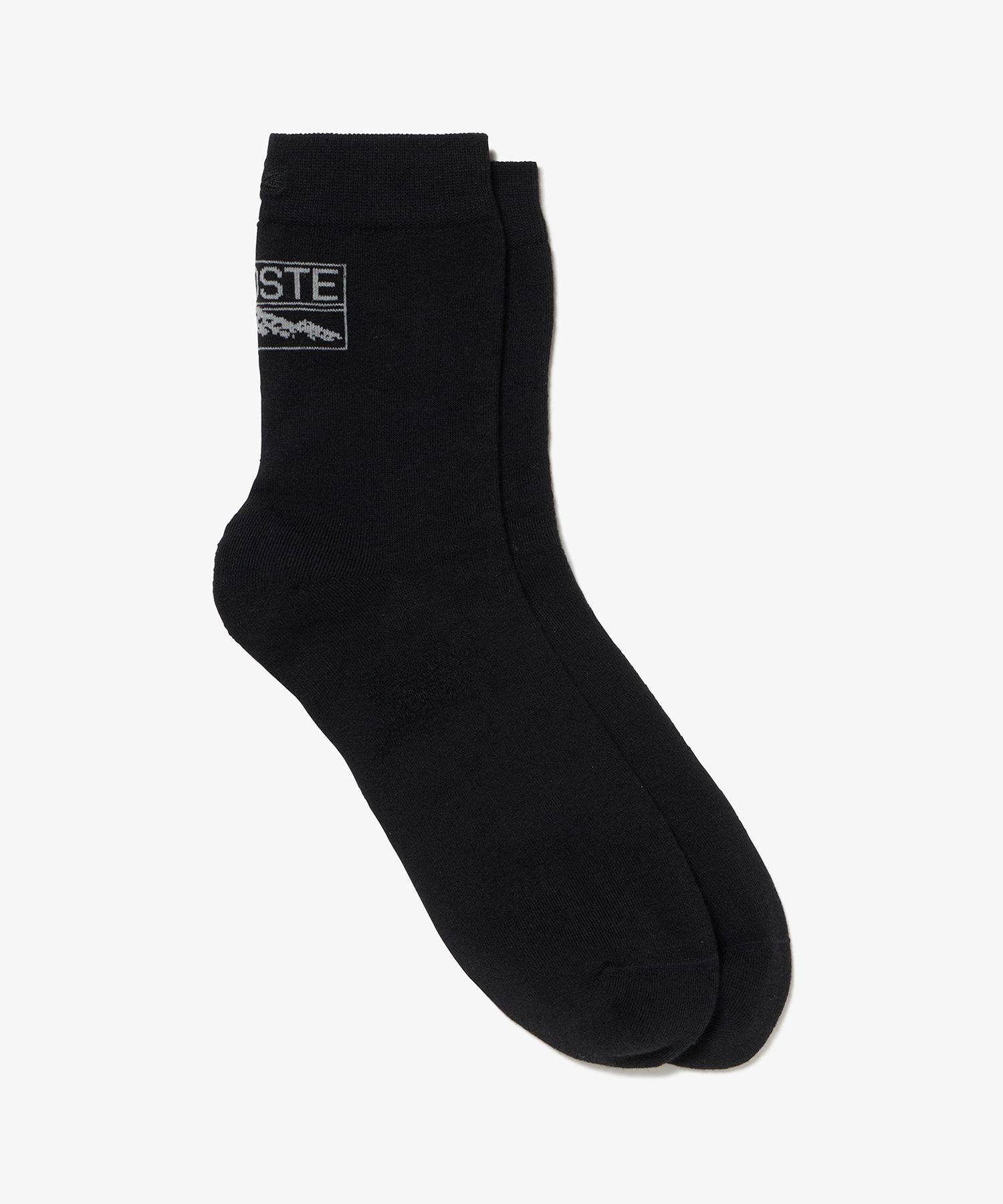 Носки с логотипом сзади LACOSTE, Black