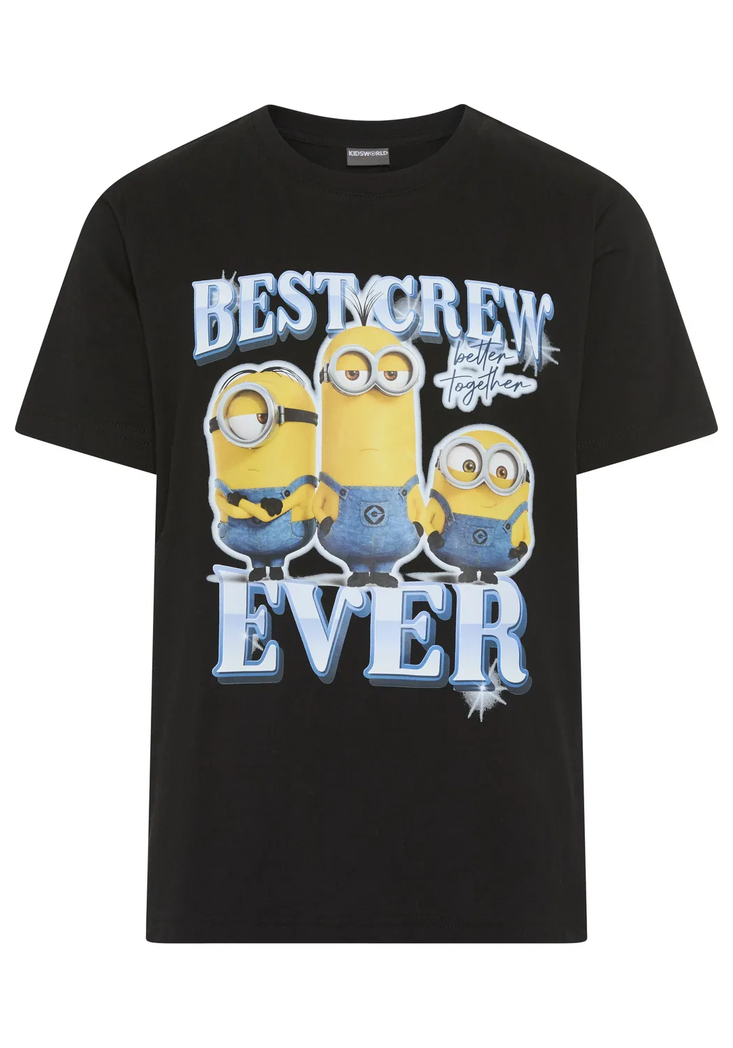 Футболка с принтом Minions Kidsworld, черный