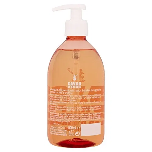 Жидкое мыло Savon le Naturel Extra Pur de Marseille с цветком апельсина, 3 шт. Savon Le Naturel — фото 2