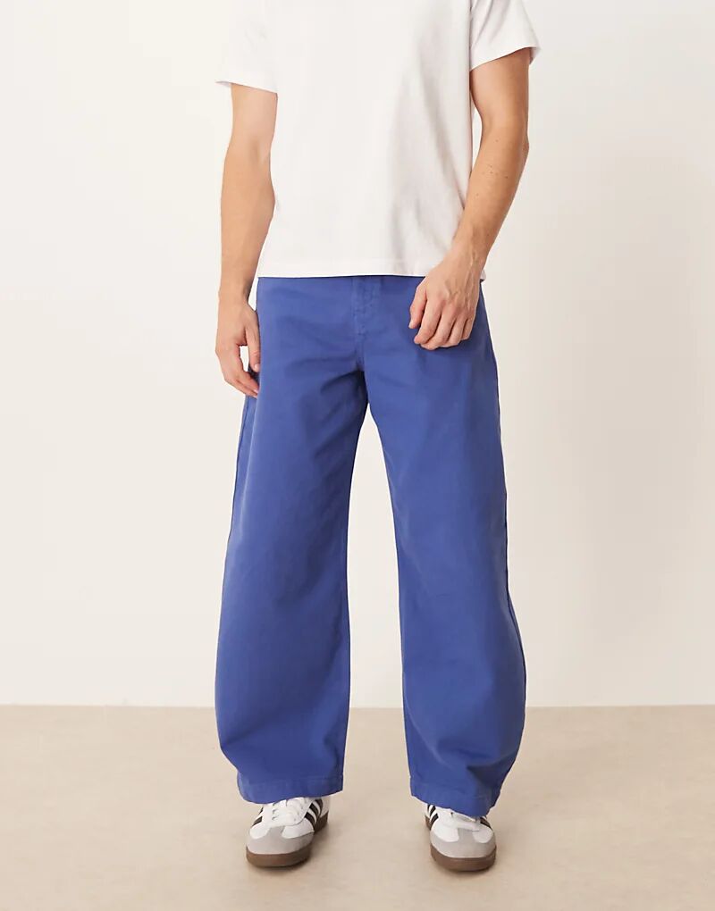

Брюки-бочонки ASOS DESIGN синего цвета