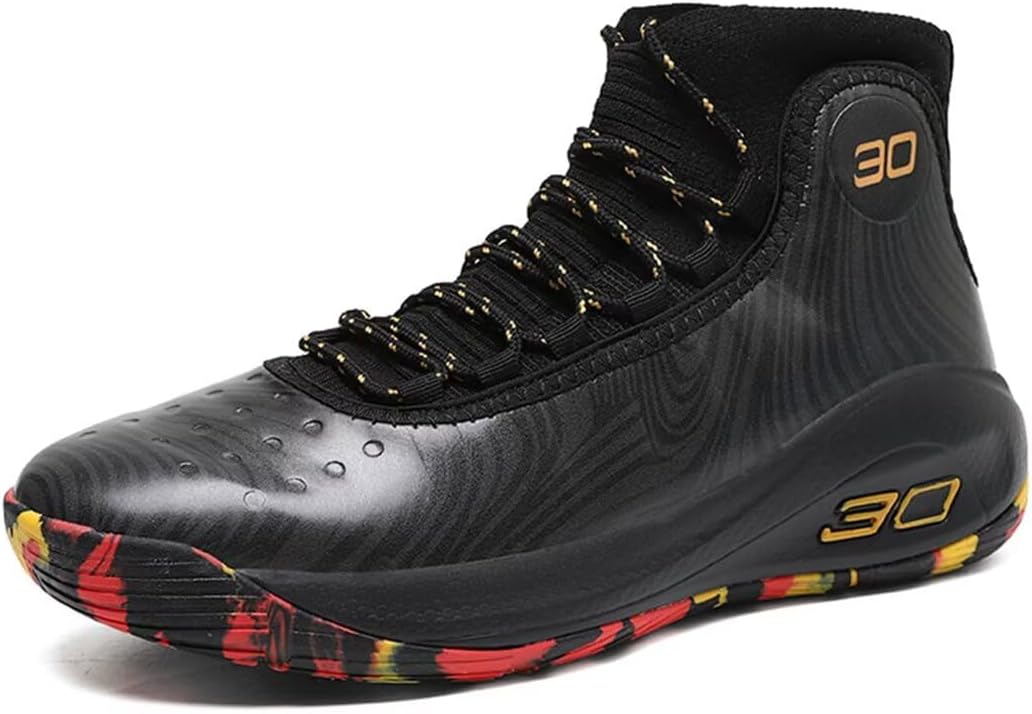 

Мужские баскетбольные кроссовки для женщин, высокие, для уличного стритбола, дышащие, с противоскользящей подошвой, модные беговые кроссовки Purfitall, черный