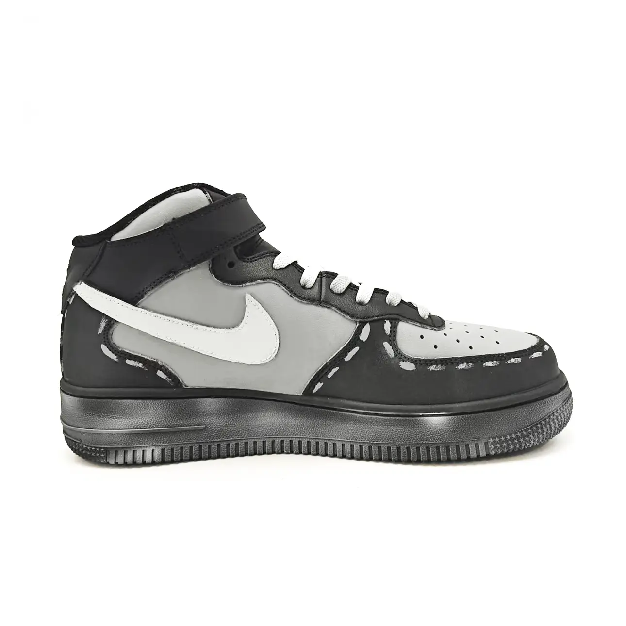 Nike Haze Zone Synthetic Leather Gray Shades Thermal, Slip Resistant, And Abrasion Resistant Coverage High top — фото 3