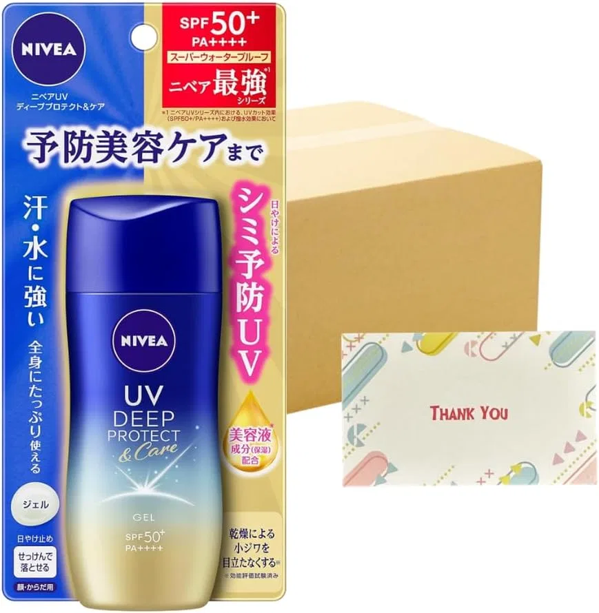 Солнцезащитный гель Kao Niva UV Deep Protection & Care Gel, SPF50+ PA++++, 80 г, набор 24 шт Kunutonn