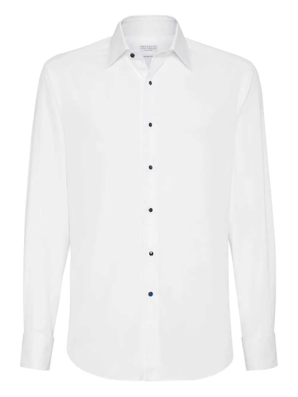 

Хлопковая рубашка Brunello Cucinelli, белый