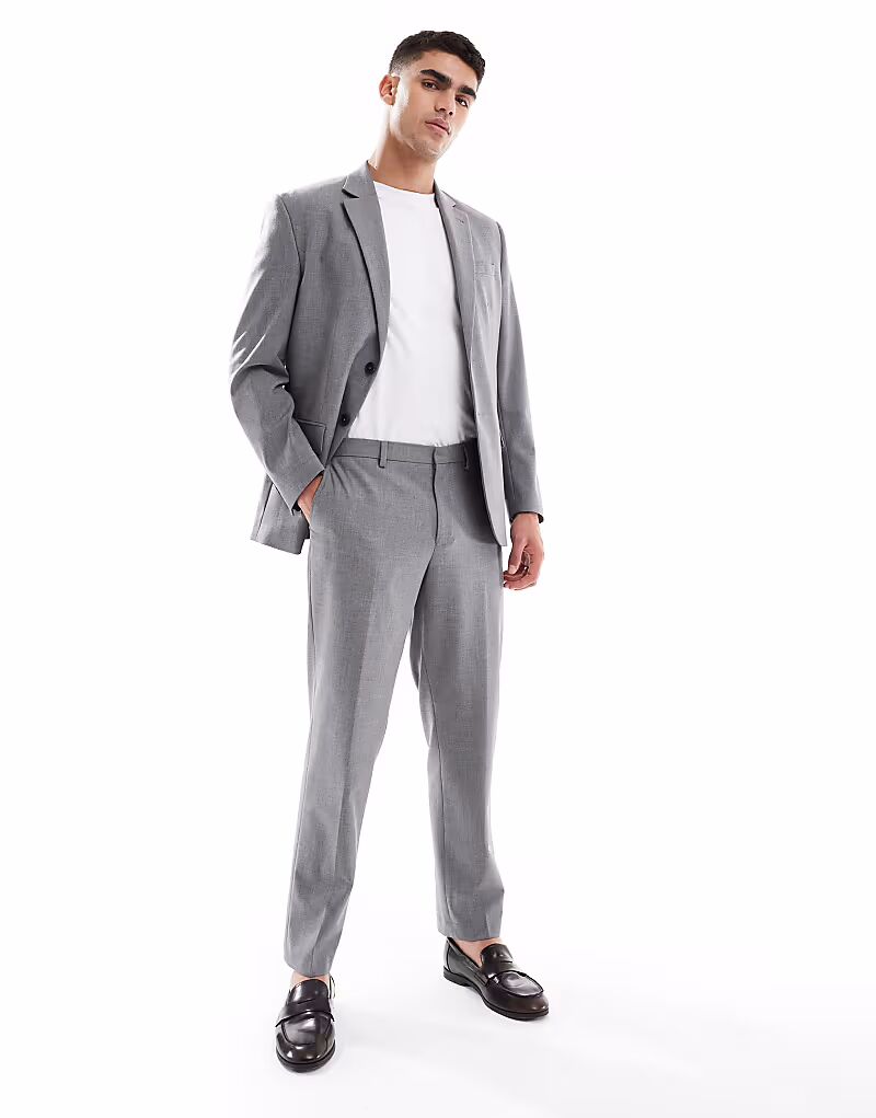 

Jack & Jones классические брюки из шерстяной смеси серого цвета