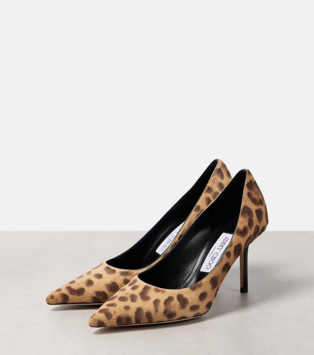 Туфли Love 85 из телячьей шерсти с леопардовым принтом Jimmy Choo, Natural — фото 4