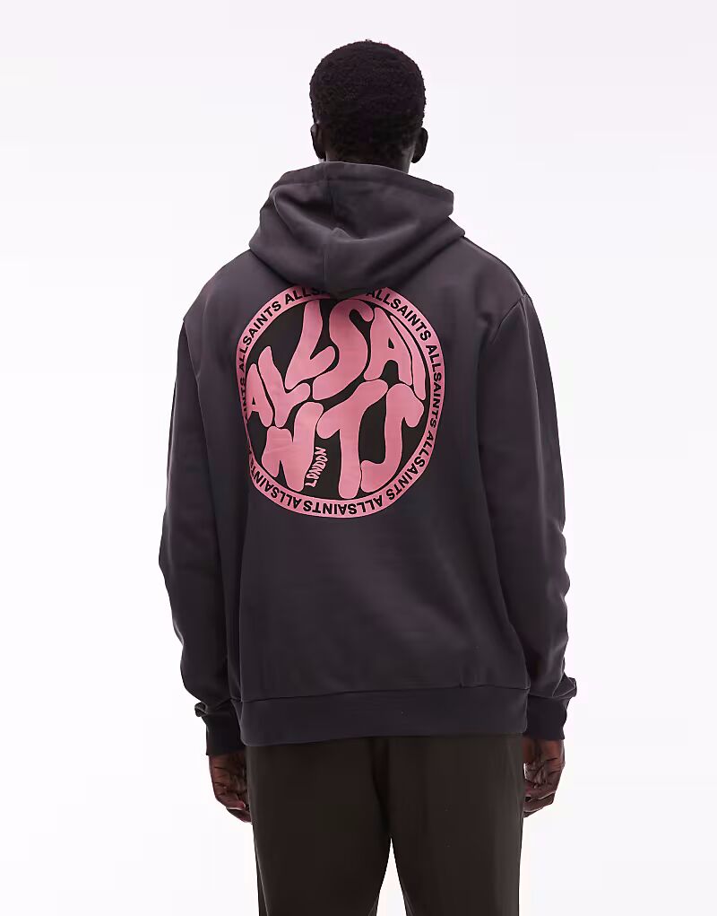 

Толстовка Distortion черного и розового цветов Allsaints