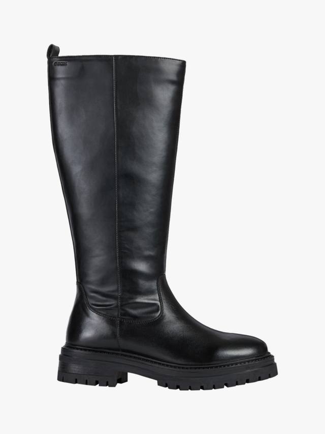 Iridea ботинки из кожи и текстиля Geox, Black