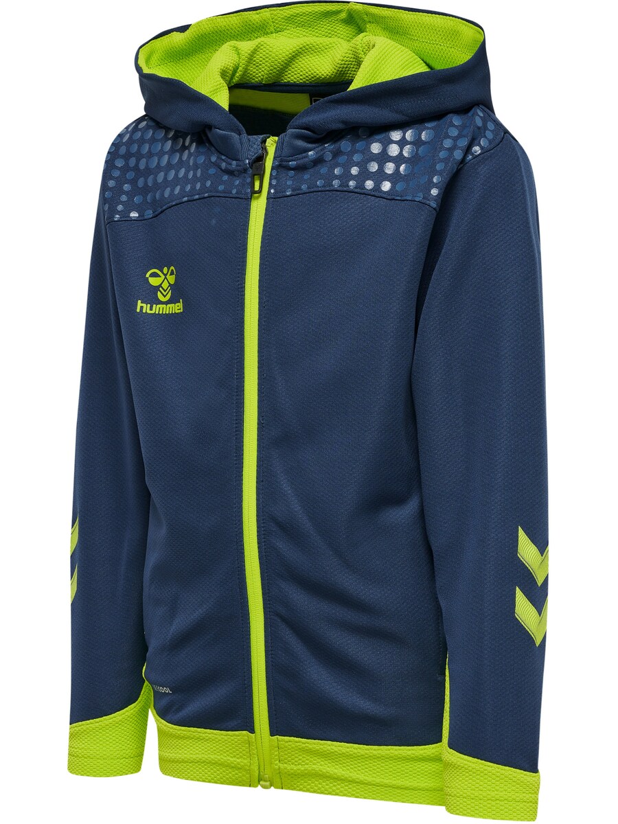 Спортивная толстовка с капюшоном на молнии Hummel Lead, темно-синий — фото 2