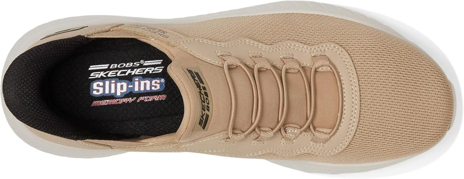 Skechers Hands Free Slip-ins Bobs Squad Chaos - Цветные женские кроссовки, Light Brown — фото 3