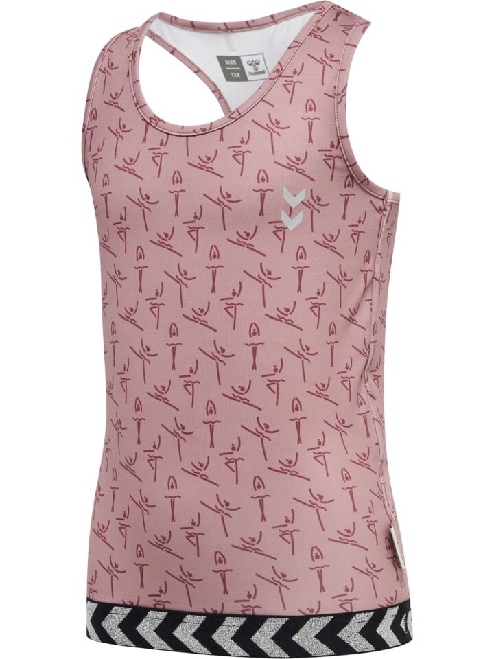Футболка Hummel T-Shirt S/L Ringerrücken Hmlprima Mädchen, цвет WOODROSE — фото 4