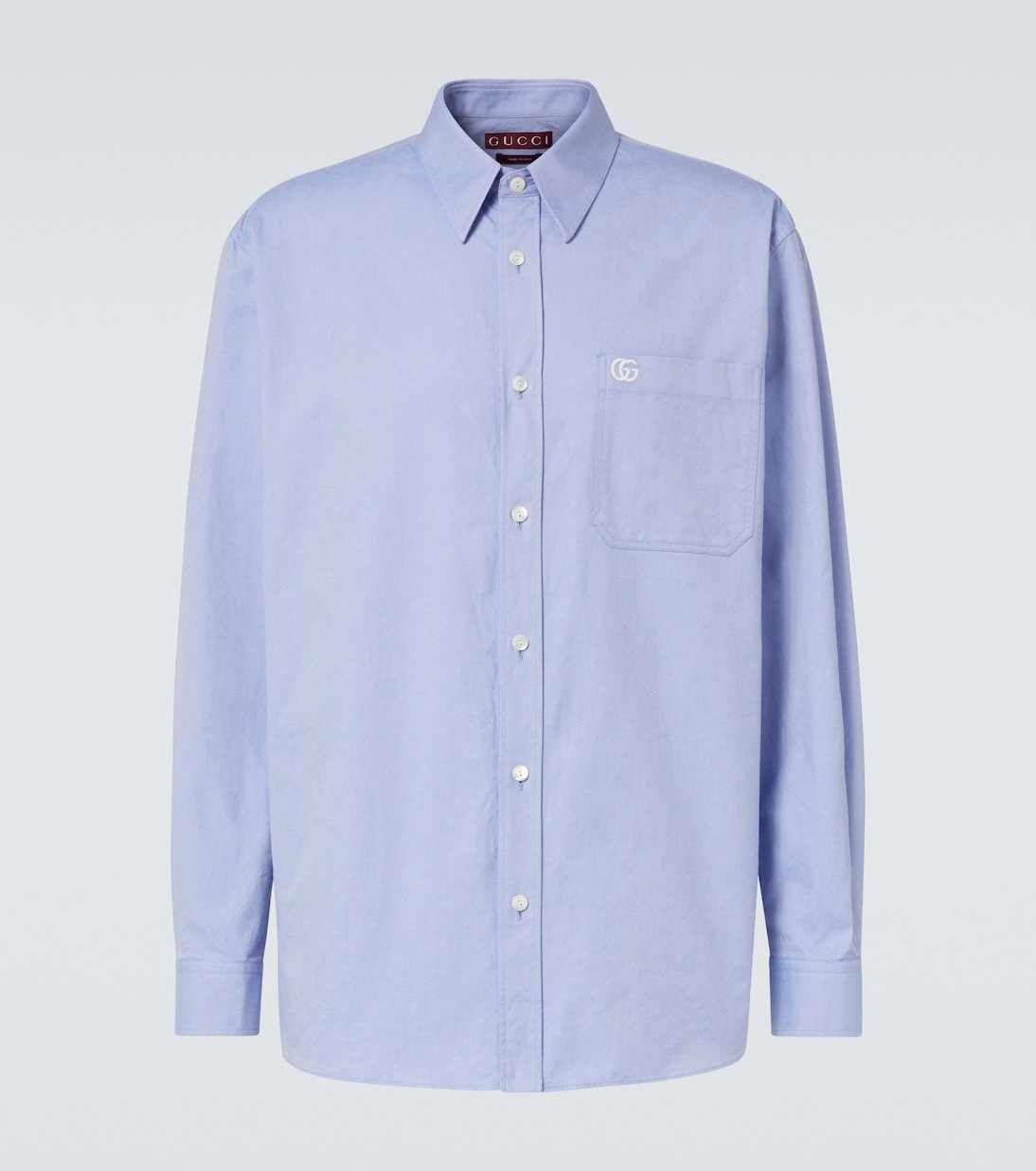 

GG хлопковая рубашка Oxford Gucci, Sky Blue