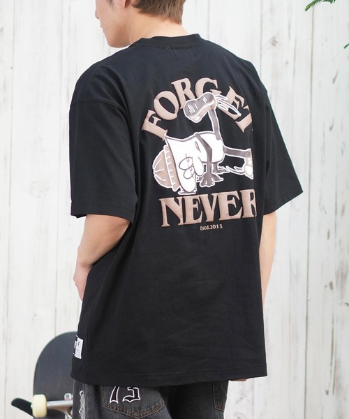 

Футболка с коротким рукавом, принт на спине FORGET NEVER, Murasaki Sports, черный