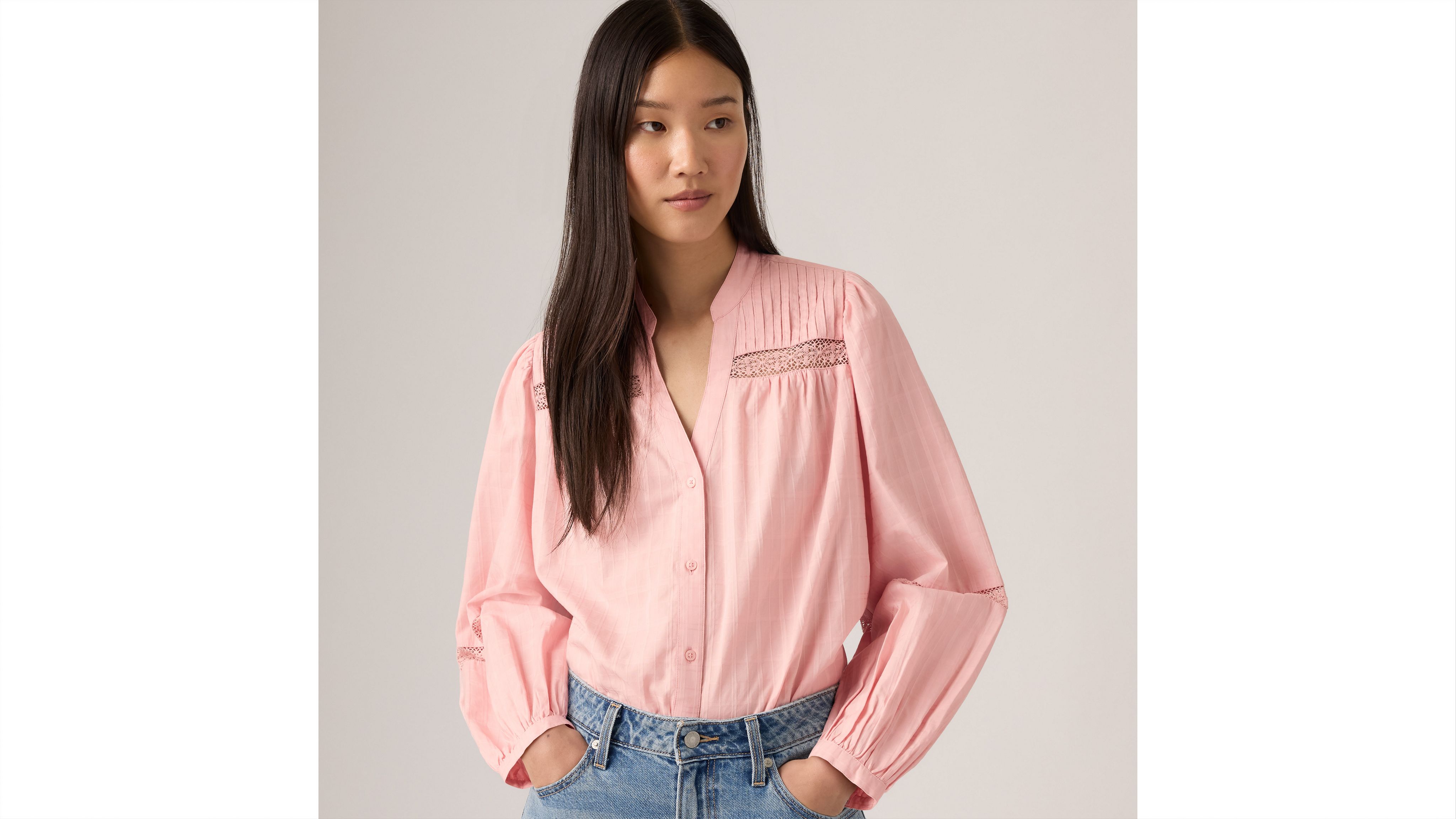 

Блузка Madeline с длинными рукавами Levi's, Peachskin - White