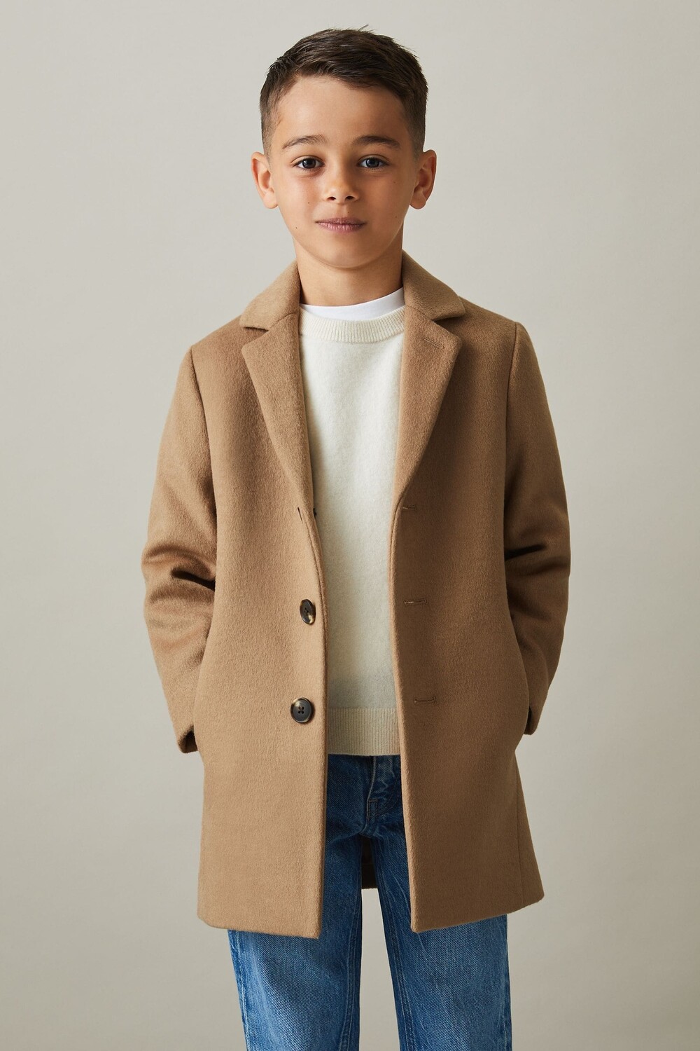 

Однобортное пальто Gable Reiss, коричневый
