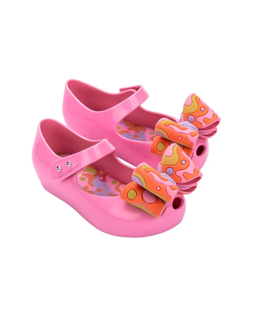 Mini Melissa Ultra girl Wonderland Baby Ballerina Flat, розовый — фото 2