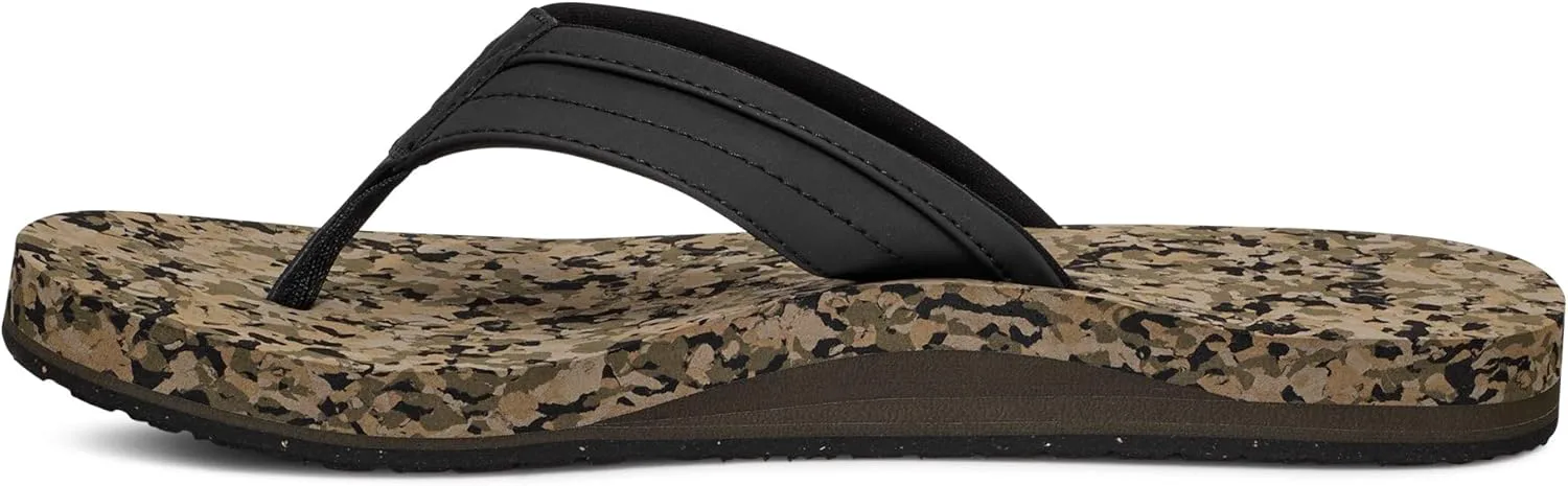 Sanuk Mens Ziggy ST | Flip Flops for Men | Mens Сандалии | Beach Сандалии | Water Friendly & Lightweight | Comfort Footbed, черный — фото 2