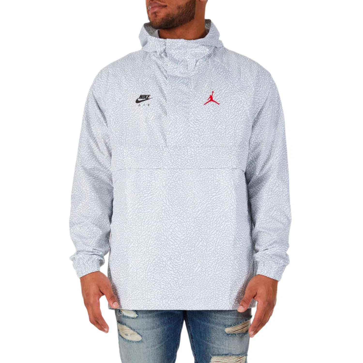 Толстовка Air мужская белая с капюшоном, средняя посадка Jordan, White
