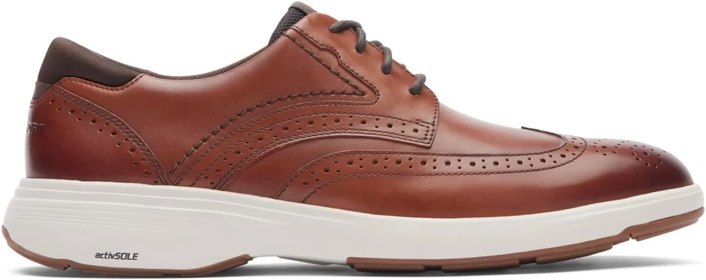 Мужские туфли Oxford Rockport Noah Wingtip, коричневый — фото 3