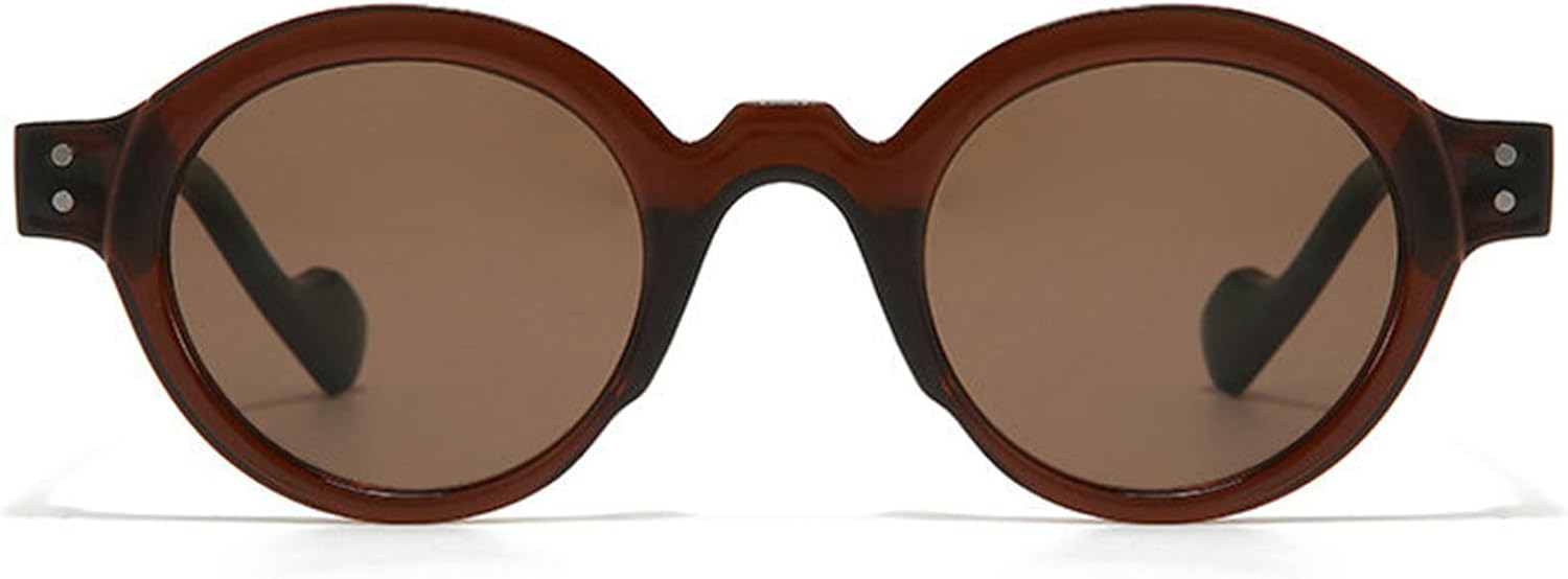 

Солнцезащитные очки Willochra в маленькой круглой оправе для мужчин в стиле панк, двухцветные, с защитой от УФ-излучения UV400, ретро, ​​с заклепками, модные солнцезащитные очки для женщин, C4