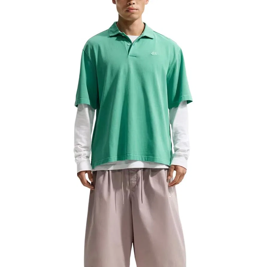 Спортивная рубашка-поло Sportswear Club мужская Nike, Peacock Stone Color — фото 3