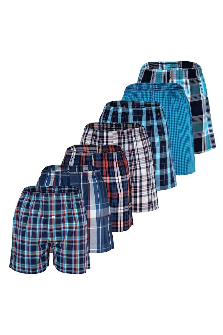 

Шорты-Боксеры в клетку, 7 пар Yourbasics, красный