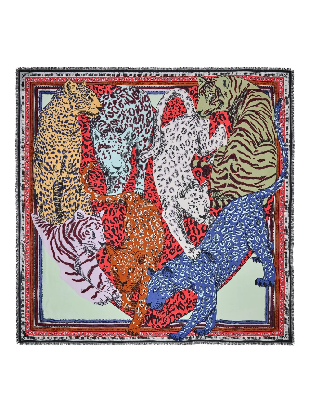 

Шарф с мотивом кошачьих сердец Bimba y Lola, красный