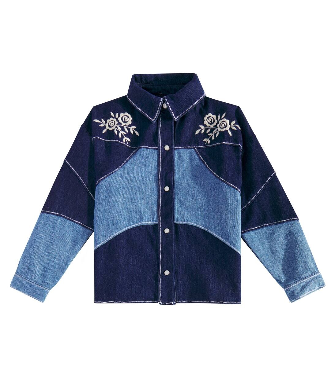 

Вышитая джинсовая рубашка Danubio The New Society, цвет denim fusion