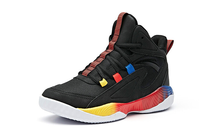 Детские баскетбольные кроссовки GS High-top черные/белые Anta Kids — фото 2