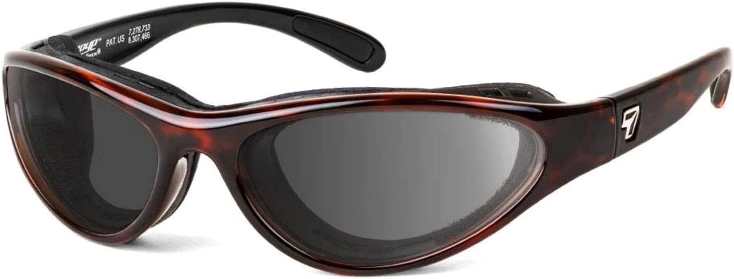 

Солнцезащитные очки 7 EYE VIENTO с мягкой подкладкой и защитой от ветра, для использования на открытом воздухе, 100% защита от UVA + UVB лучей, Tortoise Frame/Sharpview Gray Lenses