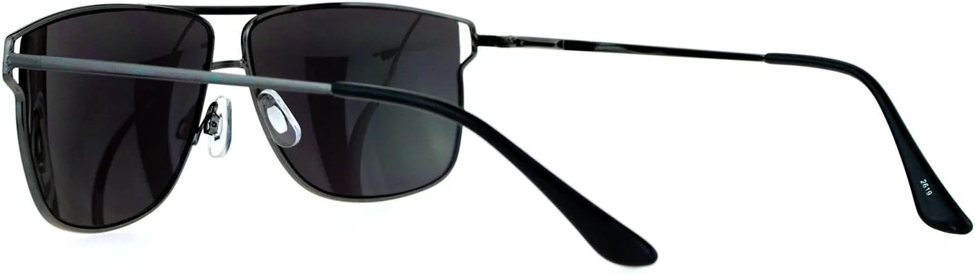 

Дизайнерские солнцезащитные очки унисекс в квадратной оправе с металлическими проволочными линзами и зеркальными линзами JuicyOrange, Gunmetal (Pink Green Mirror)