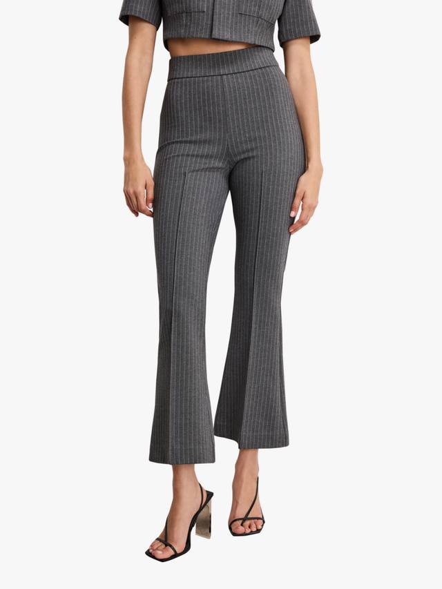 

Мягкие тянущиеся брюки-клеш Ponte укороченные Good American, Grey