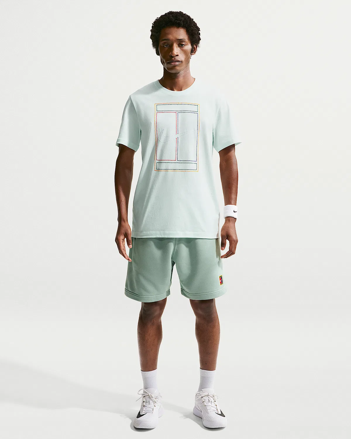Мужская футболка NikeCourt Heritage, Barely Green — фото 4