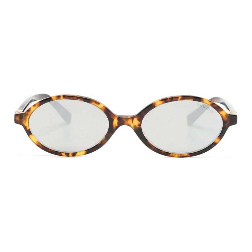 MIU MIU Солнечные очки с логотипом на заушнике, Tortoiseshell — фото 3