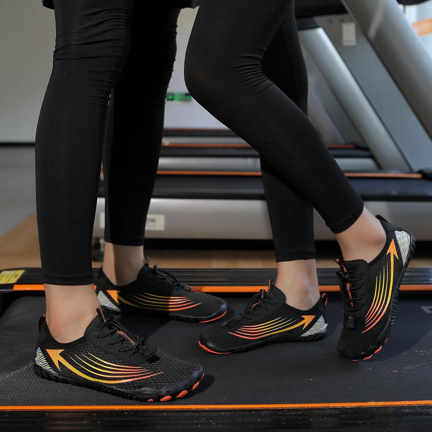 Кроссовки, Pro Barefoot с широкой носочной частью для походов, прогулок, здоровые и нескользящие легкие дышащие кроссовки унисекс Kvotuu, черный — фото 4