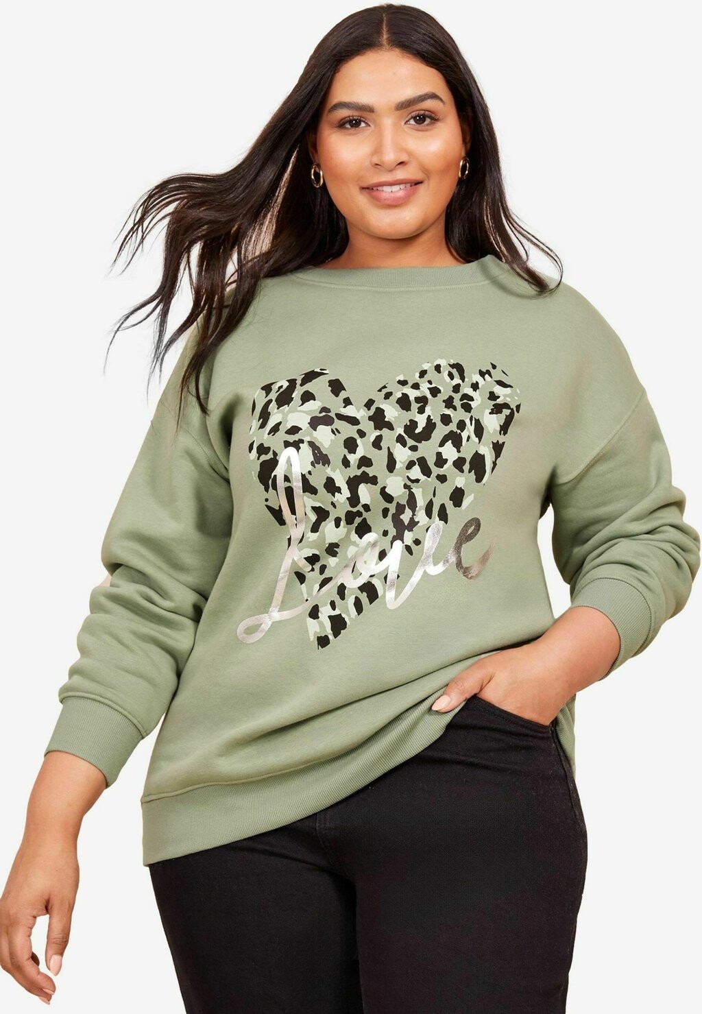 

Толстовка LOVE HEART REGULAR FIT Curves Like These, зеленый