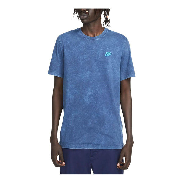 Футболка Nike Sportswear Club Washed-Dye T-Shirt 'Blue', синий