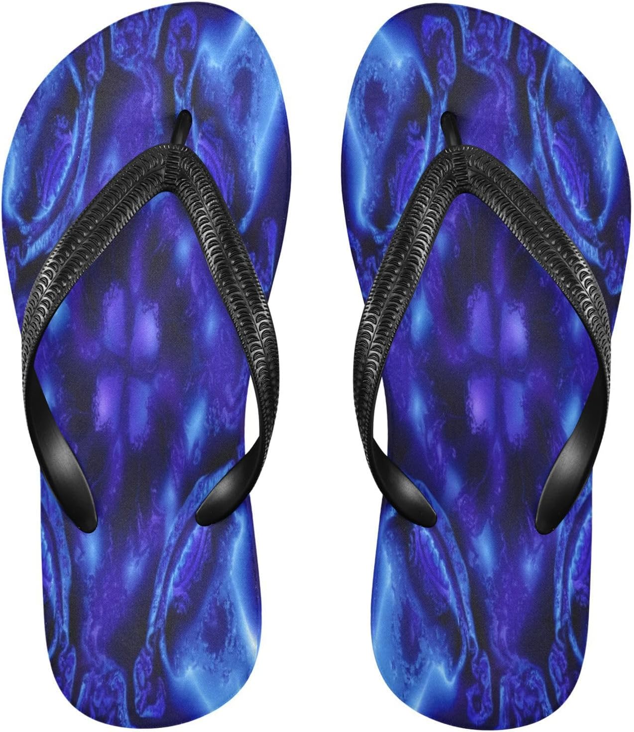 

Мистические синие пляжные шлепанцы с душем, резиновые нескользящие летние тапочки для мужчин и женщин, для прогулок Sinestour